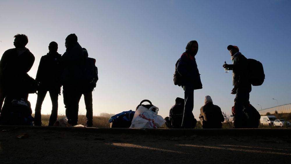photo d'exilés à Calais